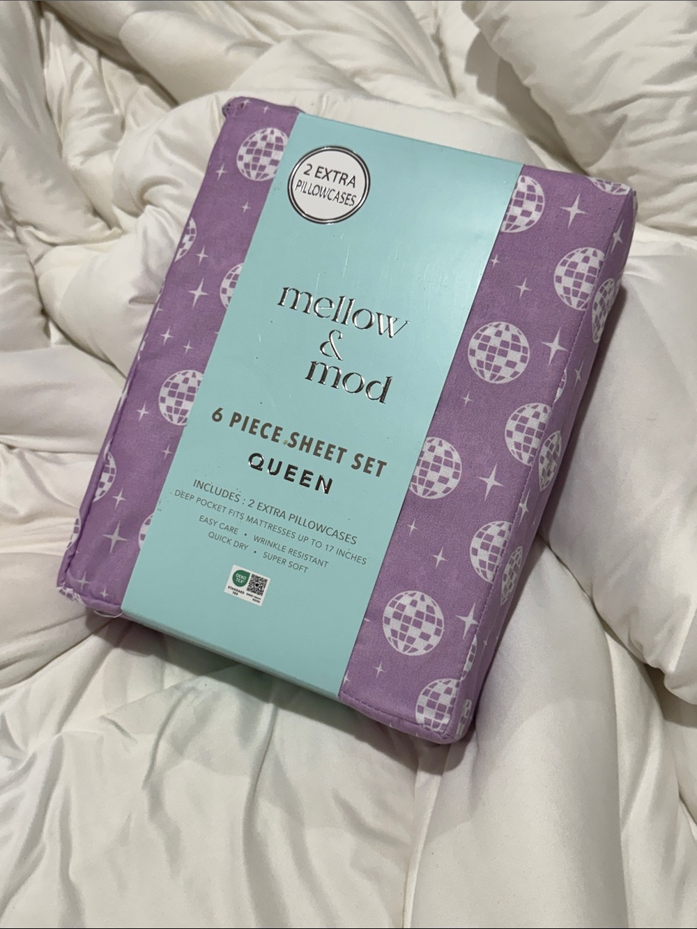 Mellow & Mod Queen 6-Piece Sheet Set in Lavender